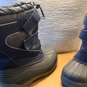 Lands' End Kids Blue and Gray Snow Boots